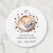 ベビー男女兼用はコーヒーの赤ちゃんシャワーを醸造している フェイバータグ (正面)