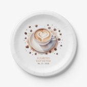 ベビー男女兼用はコーヒーの赤ちゃんシャワーを醸造している ペーパープレート (正面)