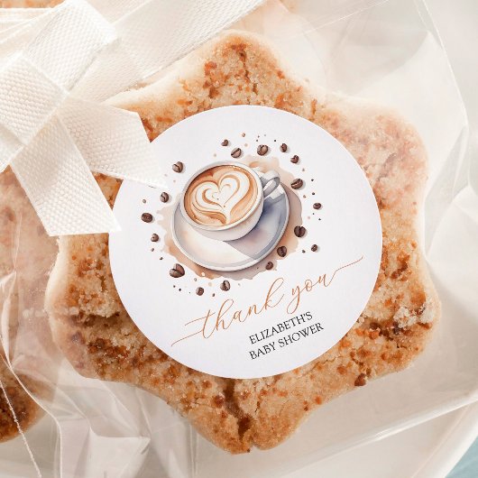 ベビー男女兼用はコーヒーの赤ちゃんシャワーを醸造している ラウンドシール