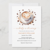 ベビー男女兼用はコーヒーの赤ちゃんシャワーを醸造している 招待状 (正面)