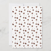 ベビー男女兼用はコーヒーの赤ちゃんシャワーを醸造している 招待状 (裏面)