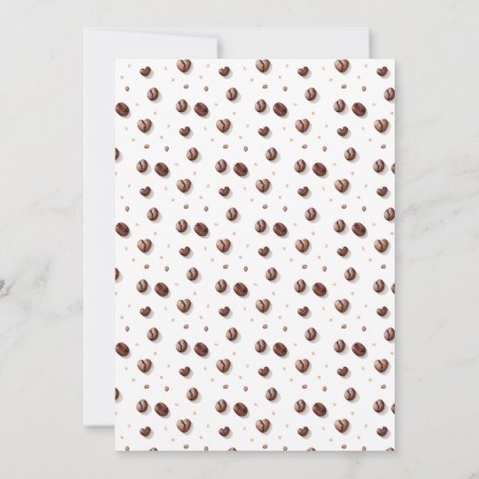 ベビー男女兼用はコーヒーの赤ちゃんシャワーを醸造している 招待状 (裏面)