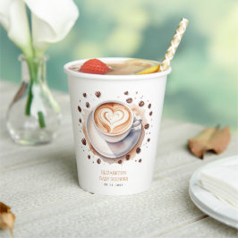 ベビー男女兼用はコーヒーの赤ちゃんシャワーを醸造している 紙コップ