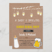 ベビー男女兼用は酒盛りだ 招待状 (正面/裏面)