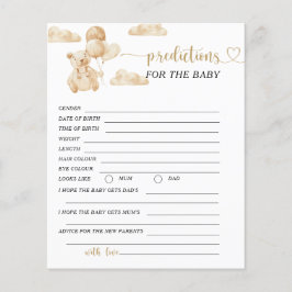 ベビー男女兼用カードのベア予測