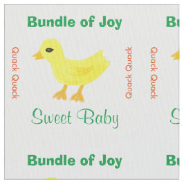 ベビー男女兼用グリーンオレンジイエローダッキー（アヒルちゃん） ファブリック