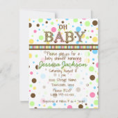 ベビー男女兼用シャワーの招待 招待状 (正面)