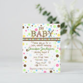 ベビー男女兼用シャワーの招待 招待状 (スタンド正面)