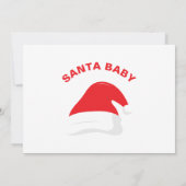 ベビー男女兼用シャワーサンタベビーウィンターハット サンキューカード (裏面)