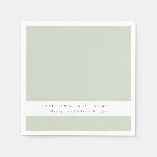 ベビー男女兼用シャワーナプキン スタンダードカクテルナプキン (正面)