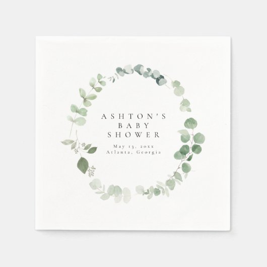 ベビー男女兼用シャワーナプキン スタンダードカクテルナプキン (正面)