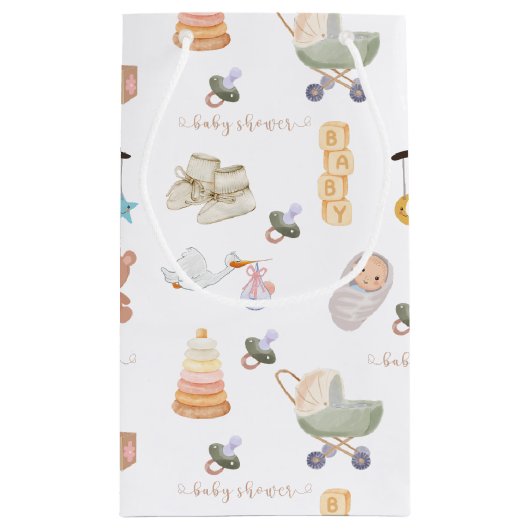 ベビー男女兼用シャワー抱き枕 スモールペーパーバッグ (裏面)