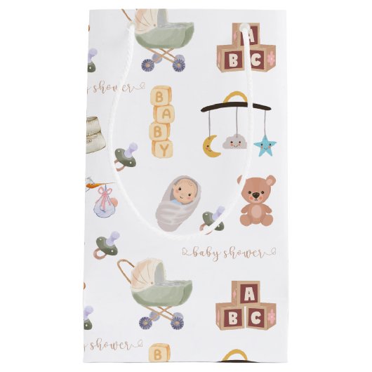 ベビー男女兼用シャワー抱き枕 スモールペーパーバッグ (正面)