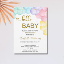 ベビー男女兼用シャワー招待状