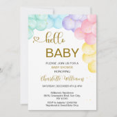 ベビー男女兼用シャワー招待状 招待状 (正面)