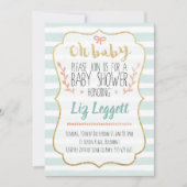 ベビー男女兼用シャワー招待状 招待状 (正面)