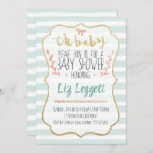 ベビー男女兼用シャワー招待状 招待状 (正面/裏面)