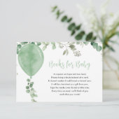 ベビー男女兼用バルーンeucalyptus用ブック エンクロージャーカード (スタンド正面)