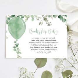 ベビー男女兼用バルーンeucalyptus用ブック エンクロージャーカード