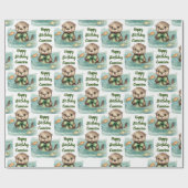 ベビー男女兼用パーソナライズされた ラッピングペーパー (フラット)