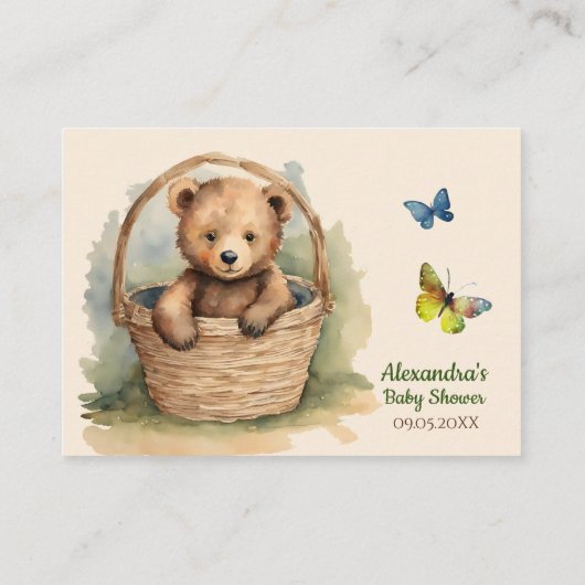 ベビー男女兼用ベアブックベビー エンクロージャーカード (裏面)