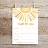 ベビー男女兼用ボーホサンシャインサンの願い 招待状