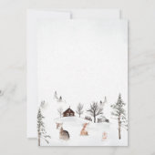 ベビー男女兼用外の赤ちゃんシャワーが冷たい 招待状 (裏面)