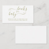 ベビー男女兼用用ストーリーブックベビーシャワーブック エンクロージャーカード (正面/裏面)