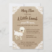 ベビー男女兼用羊ベビーシャワー 招待状 (正面)