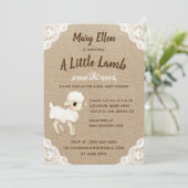 ベビー男女兼用羊ベビーシャワー 招待状 (スタンド正面)