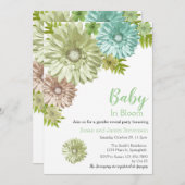ベビー男女兼用開花性発現パーティー 招待状 (正面/裏面)