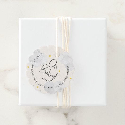 ベビー男女兼用雲オベビーありがとう フェイバータグ (インサイチュ)