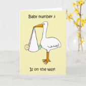 ベビー番号3が進行中 カード (黄色い花)