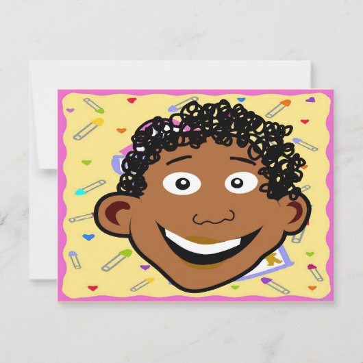 ベビー発生のお知らせ、編集文字の追加、 案内状 (正面)