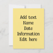 ベビー発生のお知らせ、編集文字の追加、 案内状 (裏面)