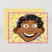 ベビー発生のお知らせ、編集文字の追加、 案内状 (正面/裏面)