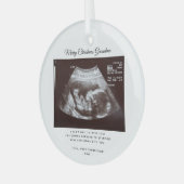 ベビー発表おばあちゃんクリスマス記念パーティー ガラスオーナメント (正面左)