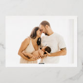 ベビー発表ウェルカムスクリプト 箔招待状 (裏面)