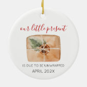 ベビー発表クリスマスプレゼント セラミックオーナメント (裏面)