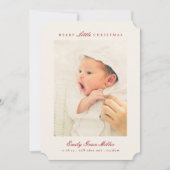 ベビー発表コラージュメリーリトルクリスマス シーズンカード (正面)