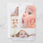 ベビー発表コラージュメリーリトルクリスマス シーズンカード (裏面)