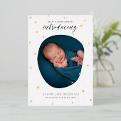 ベビー発表スクリプト星の紹介 箔招待状 (立ち正面)