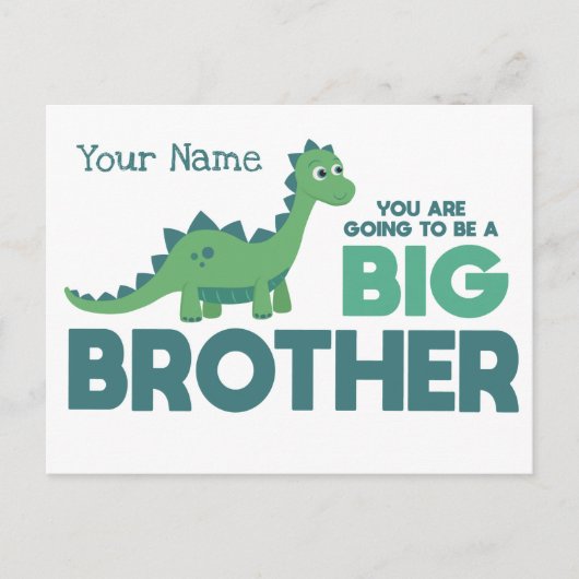 ベビー発表ビッグブラザー名 ポストカード (正面)