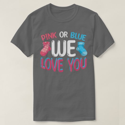 ベビー発表ベビーシャワーベビーパーティー性別関係 Tシャツ (デザイン正面)