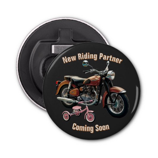 ベビー発表ボタン型栓抜き 栓抜き (正面)