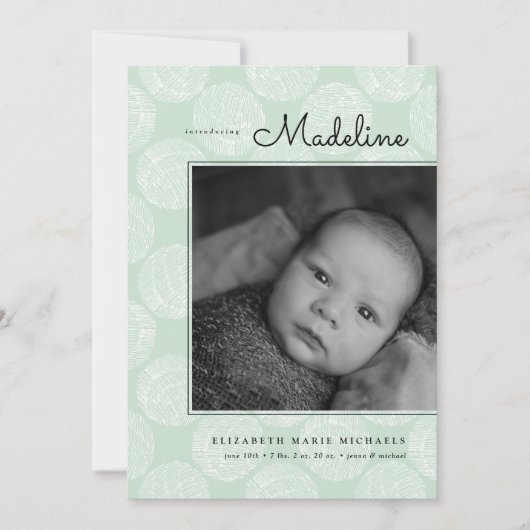 ベビー発表ミニマルデザイン (正面)