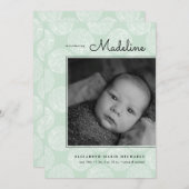 ベビー発表ミニマルデザイン (正面/裏面)