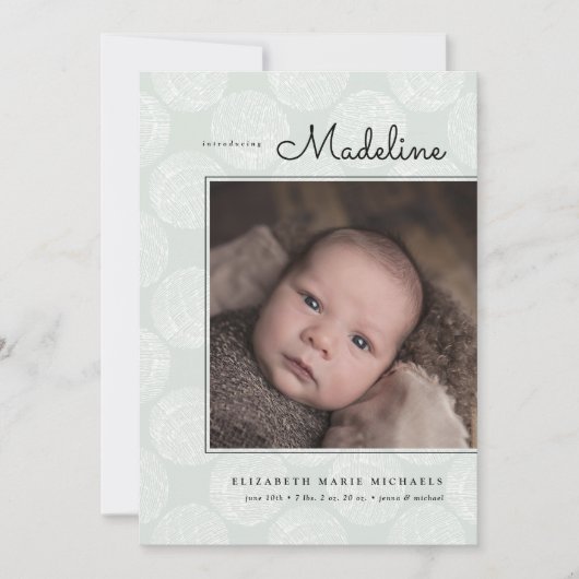 ベビー発表ミニマルデザイン (正面)