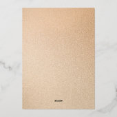 ベビー発表モダンベビー足 箔招待状 (裏面)