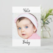 ベビー発表写真x2 モダン Chic 招待状 (スタンド正面)